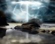 Rock and the sea Wallpaer
