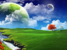 Abstract fantasy land Wallpaper