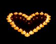 Heart shaped candles Wallpaer