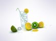 Fruits and a glass Wallpaer