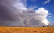 Rainbow over field Wallpaer