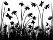 Greyscale flowers Wallpaer