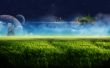 A floating island Wallpaer