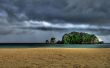 Storm over island Wallpaer