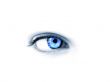 Blue eye on white Wallpaer