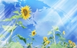 Digital Sunflowers Wallpaer