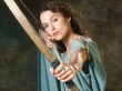 Woman with bow Wallpaer