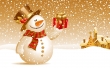 Christmas Snowman Wallpaer