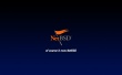NetBSD orange blue Wallpaer