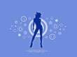 Disco nights blue Wallpaer