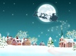 Santa with reindeers Wallpaer