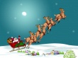 Santa and reindeers Wallpaer
