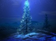 Blue Christmas tree Wallpaer