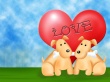Happy dogs heart Wallpaer