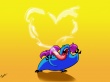 Drawing heart tongue Wallpaer