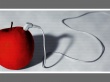 Listen to red apple Wallpaer