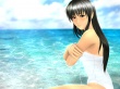 Girl and ocean Wallpaer