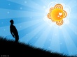 Man to sun Wallpaer