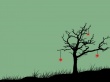 Tree with red hearts Wallpaer