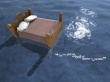 Bed in ocean Wallpaer