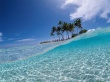 Beach in blue Wallpaer