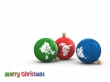 3 Christmas Globes Wallpaer