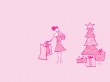 Pink Christmas Wallpaer