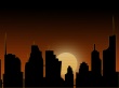 Moon Over Towers Wallpaer