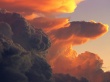 Cumulus at Sunset Wallpaer