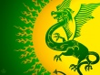 Green Dragon Wallpaer