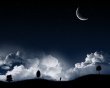 A Dark Starry Night Wallpaer