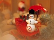 Snowman Sledge Wallpaer