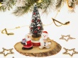 Santa and Snowman Wallpaer