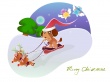 Puppy Santa Wallpaer