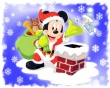 Mickey Mouse Santa Wallpaer