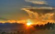 Sunset over peaks Wallpaer