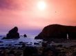 Sunset over shore Wallpaer