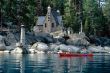 Cabin by river Wallpaer