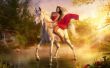 Woman on unicorn Wallpaer