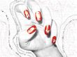 Hand with red nails Wallpaer