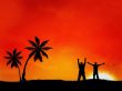 Joy in the sunset Wallpaer