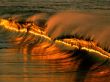 Sunset in the waves Wallpaer