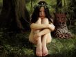 Girl with leopard Wallpaer