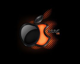 Orange Mac badge Wallpaper