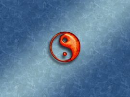 Red Ying Yang Wallpaper