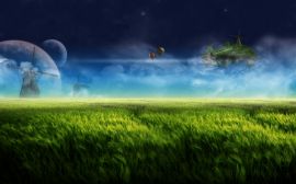 A floating island Wallpaper