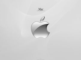 Grey Apple logo Wallpaper