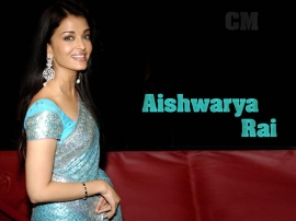 Aishwarya Rai in Blue Wallpaper