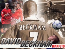 David Beckham in Man United  Wallpaper