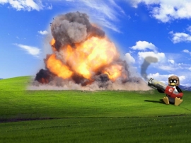 Linux Against Windows Wallpaper